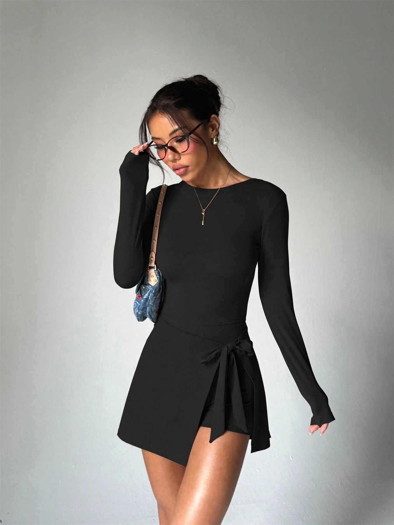 Sports Equipment Set - Solid Color Long Sleeved Slim Fit