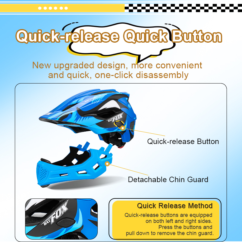 BATFOX Kids Full Face Bike Hel - Sports Equipment Stores 评论和价格