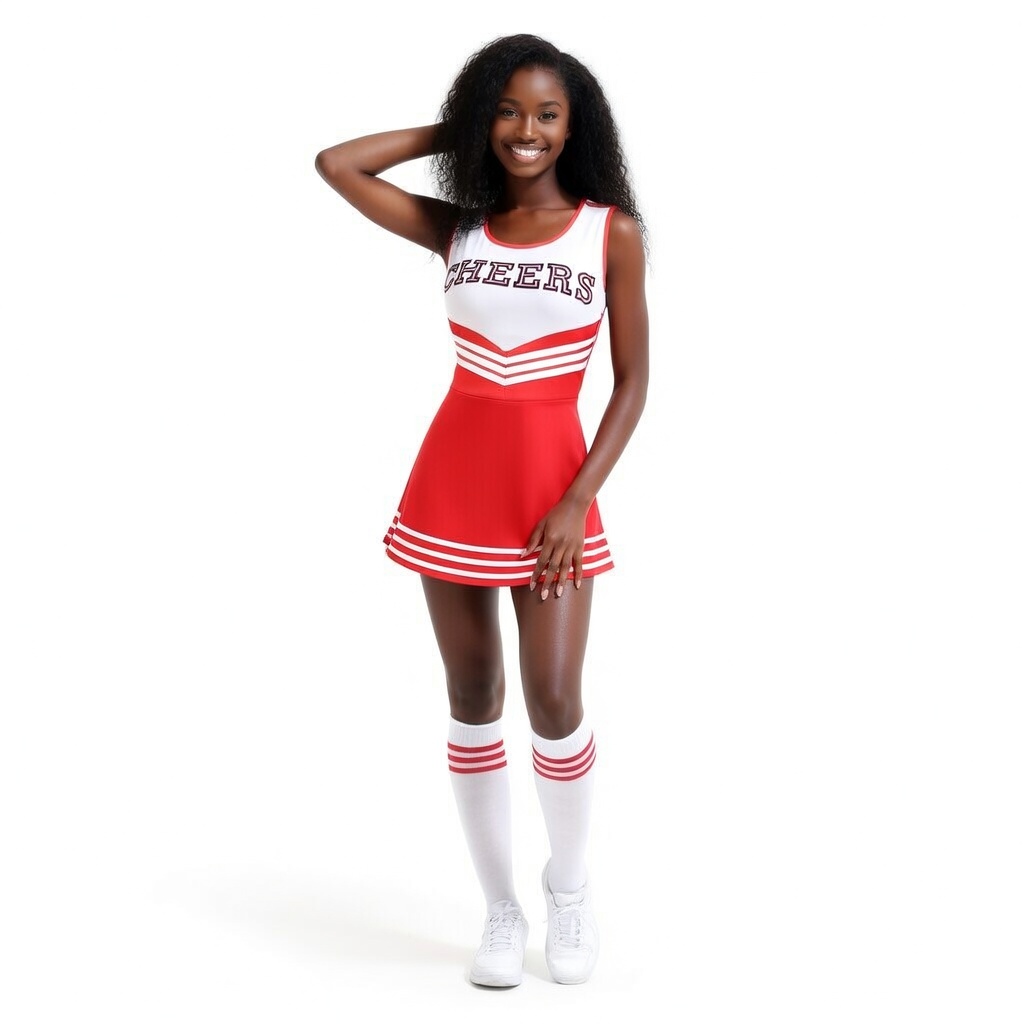 Sleeveless Cheerleader Uniform - Cheerleading Pom Pom 评论和价格