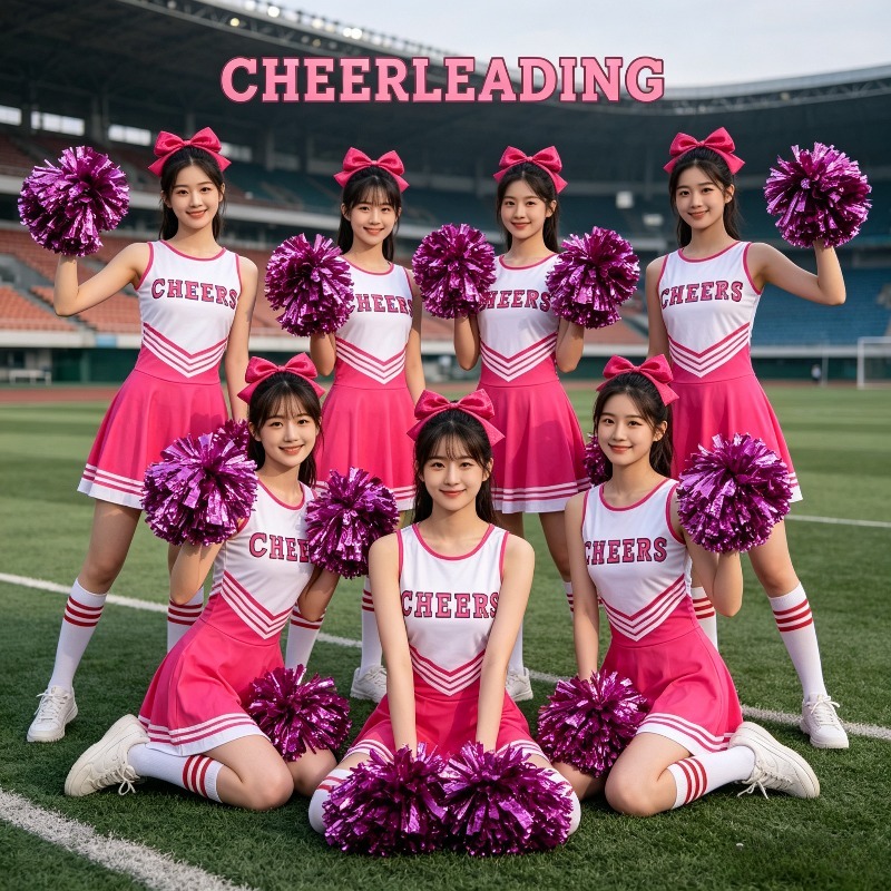 Cheerleading Dance Costume Set - Cheerleading Pom Pom 评论和价格