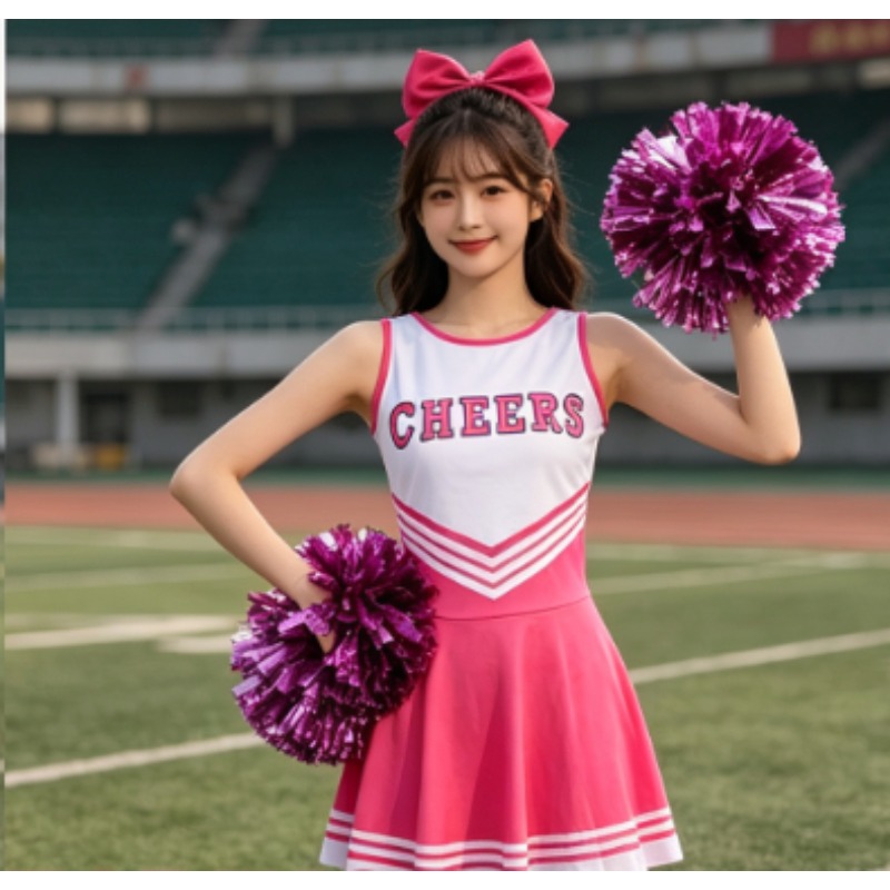 Cheerleading Dance Costume Set - Cheerleading Pom Pom 评论和价格