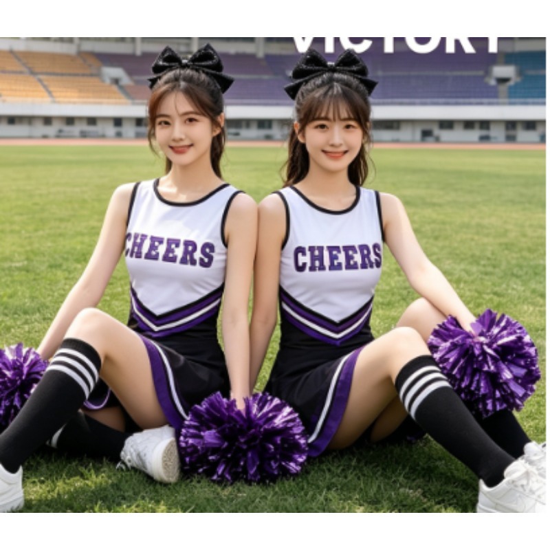 Cheerleading Dance Costume Set - Cheerleading Pom Pom 评论和价格