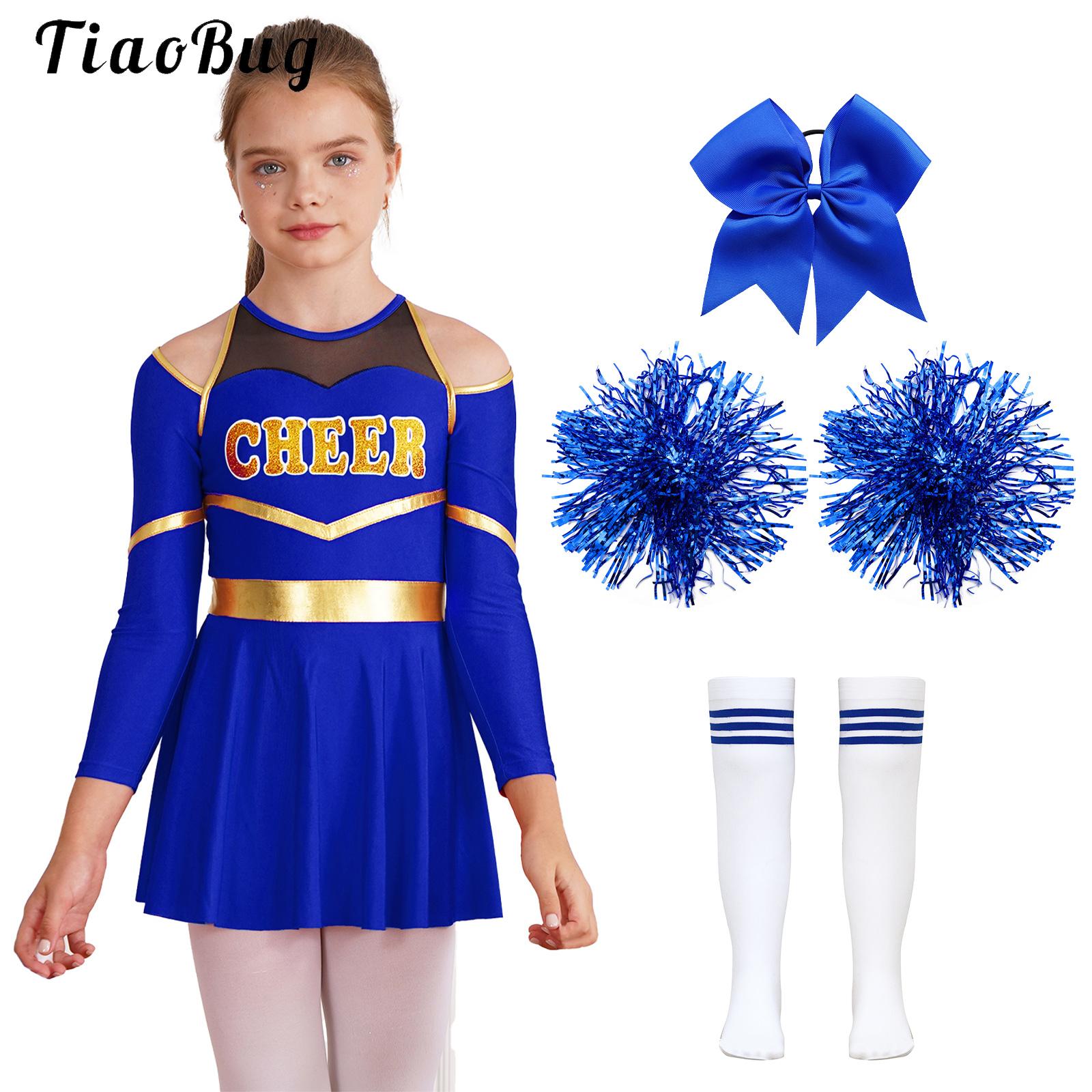 Cheerleader Costume Girls Chee - Cheerleading Pom Pom 评论和价格
