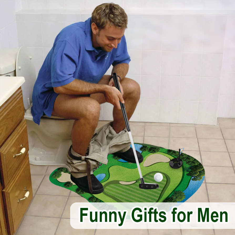 Funny Toilet Mini Golf Game Se - Golf Putting Mat 评论和价格