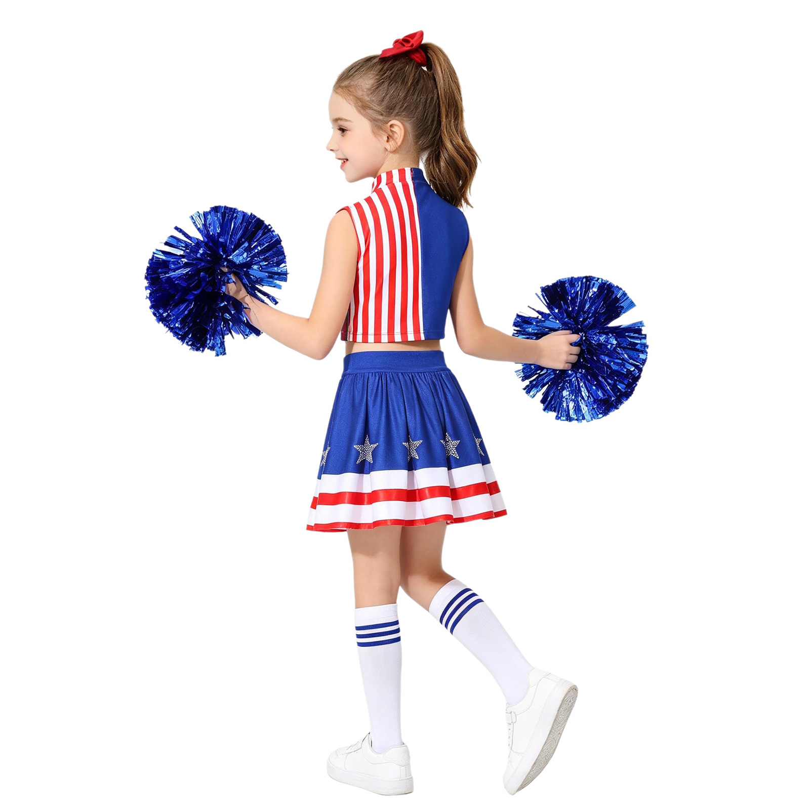 Kids Girls Cheerleading Outfit - Cheerleading Pom Pom 评论和价格