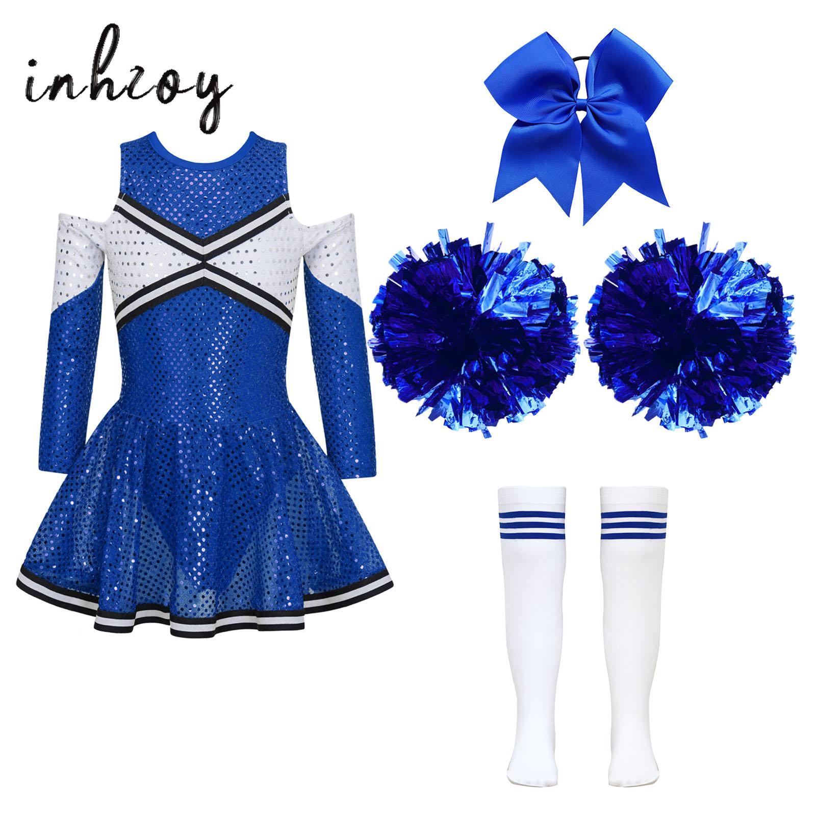 Kids Girls Cheerleader Costume - Cheerleading Pom Pom 评论和价格
