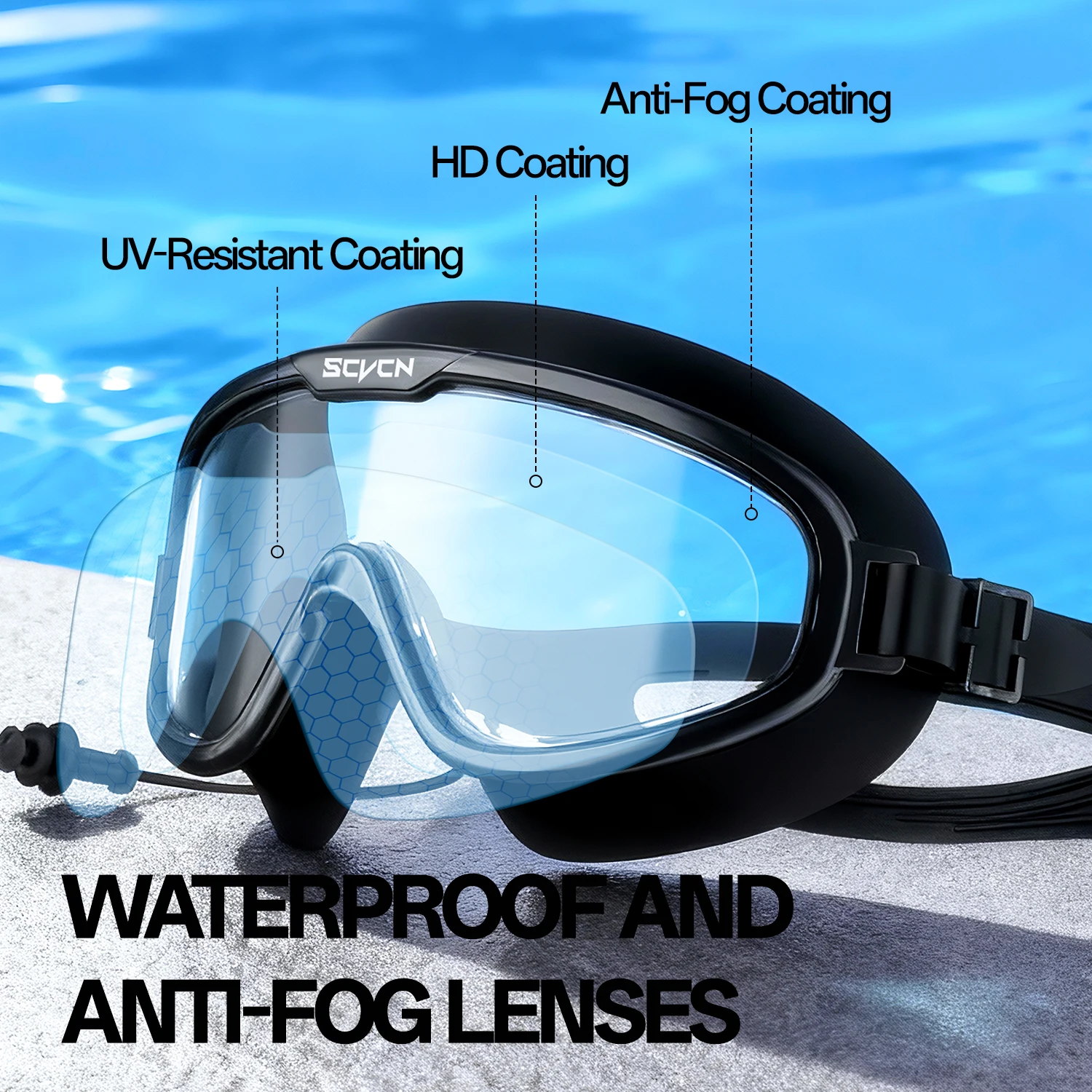SCVCN Swimming Goggles Profess - Swimming Goggles Anti Fog 评论和价格