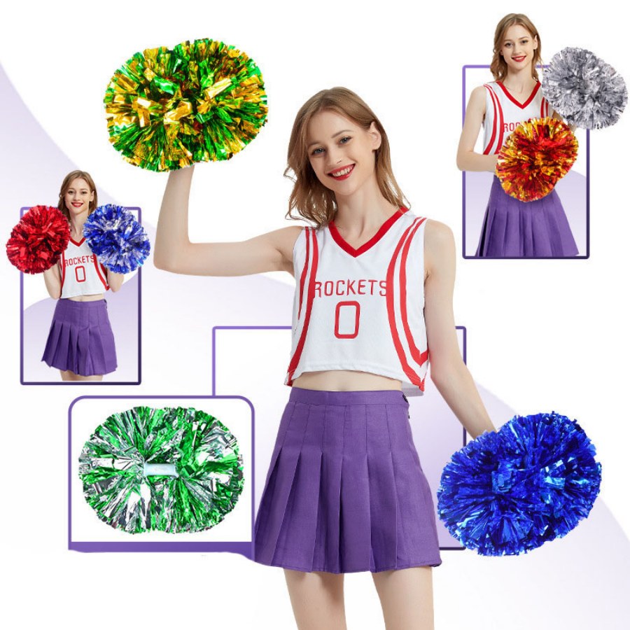 1Pcs Metallic PET Cheerleader  - Cheerleading Pom Pom 评论和价格