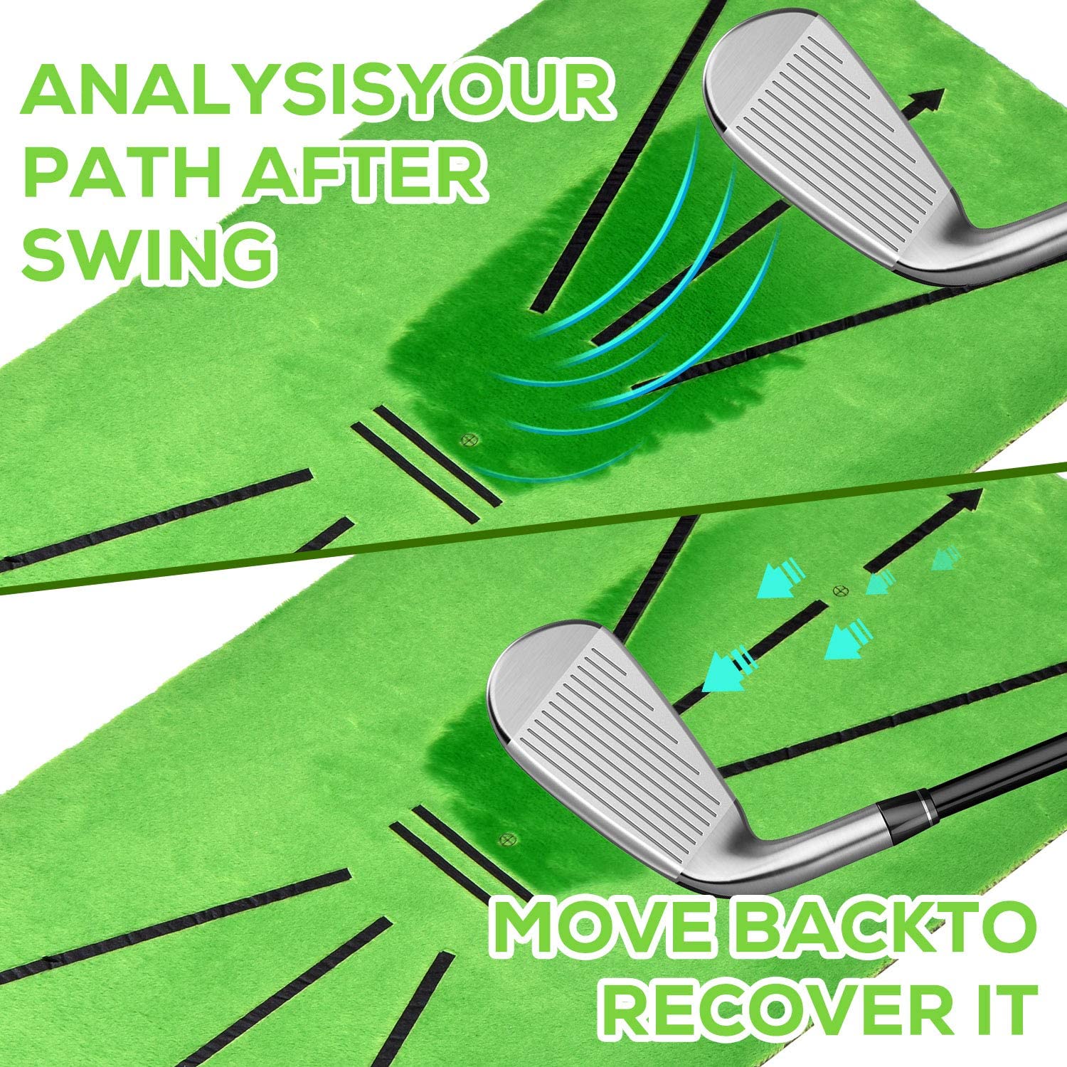 Golf Training Mat Swing Track  - Golf Putting Mat 评论和价格