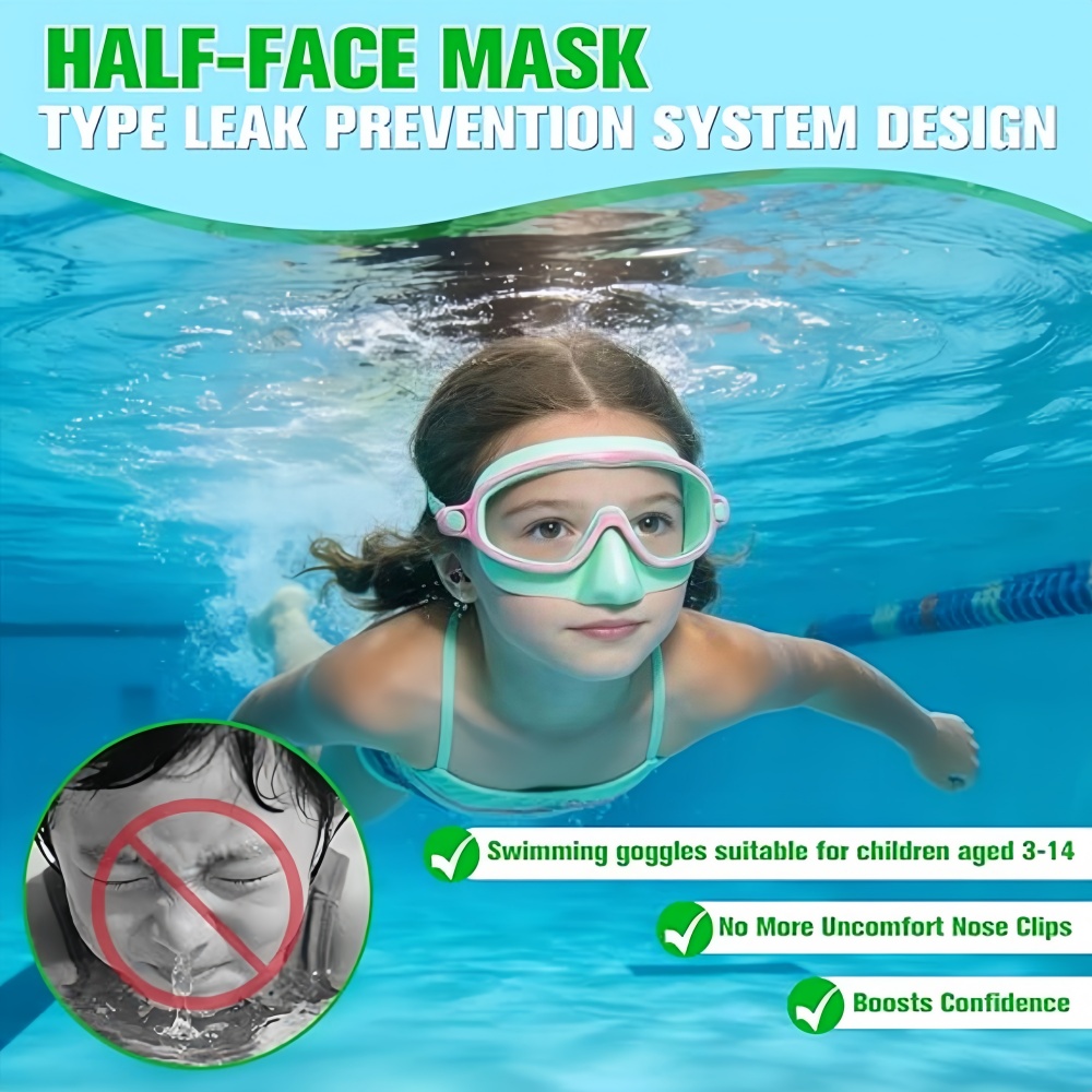 Kids Swimming Goggles with Nos - Swimming Goggles Anti Fog 评论和价格