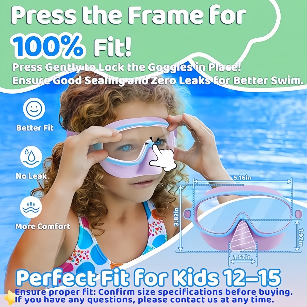 Kids Swimming Goggles with Nos - Swimming Goggles Anti Fog 评论和价格